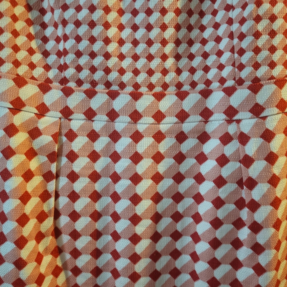 Boden Geometric 60's Mod Style Shift Dress GUC 14R - Picture 4 of 5